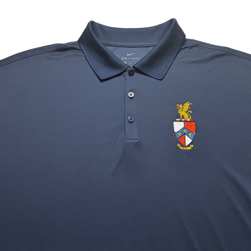 Nike Mens XXL Navy Dri Fit Polo Beta Theta Pi Fraternity‎ Golf Shirt
